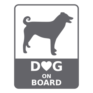 Dog On Board Decal (Grey)
